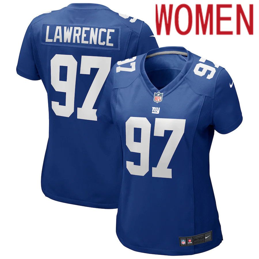 Women New York Giants 97 Dexter Lawrence Nike Blue Game Player NFL Jersey